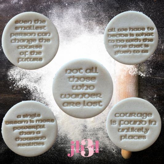 5 x Quotes - 70mm Embosser Stamps