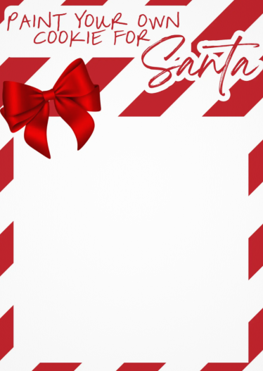 Paint your own Cookie for Santa - Cookie Backer