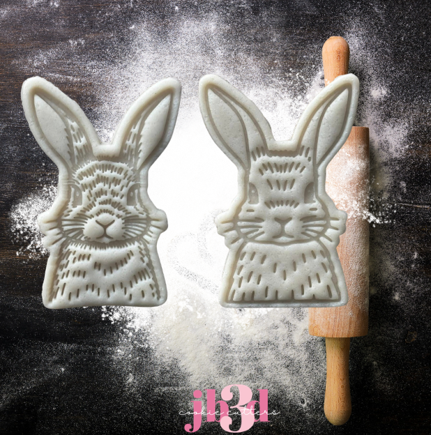 Some Bunny is One Set with Rabbit - Cutters & Embosser Stamps