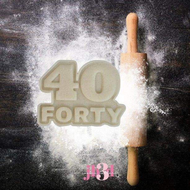 40 FORTY - Cutter & Debosser Stamp