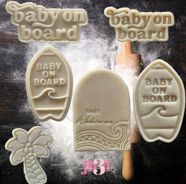 Baby on Board (Surf) - Cutters & Stamps