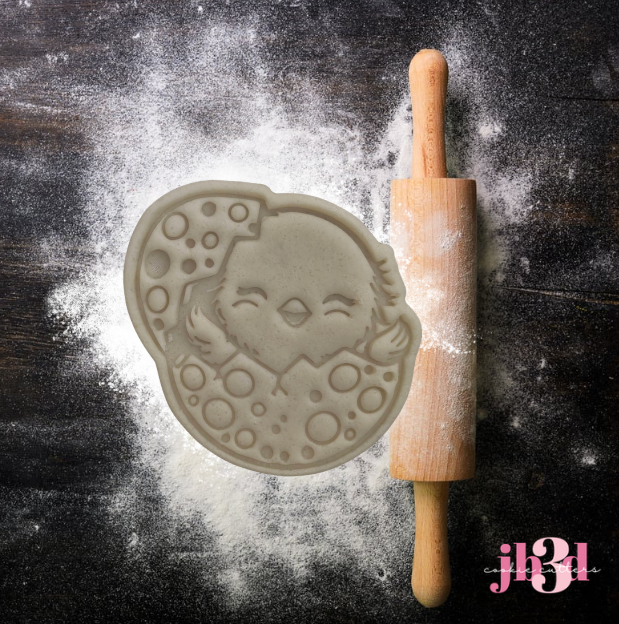 Chick in Egg - Cutter & Embosser Stamp