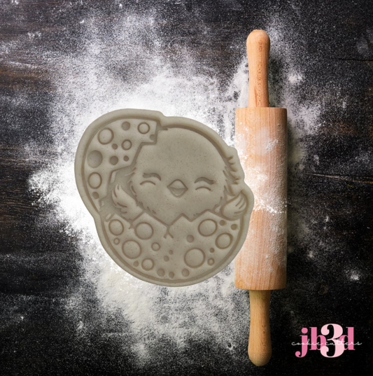 Chick in Egg - Cutter & Embosser Stamp