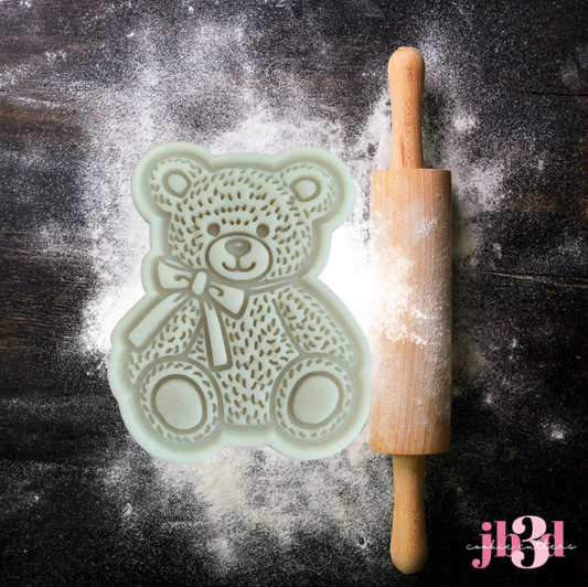 Bear with Bow - Cutter & Embosser Stamp