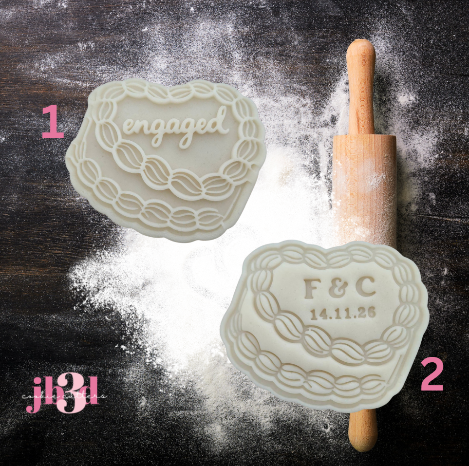 Custom Engagement cake - Cutters & Stamps