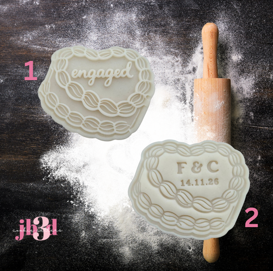 Custom Engagement cake - Cutters & Stamps