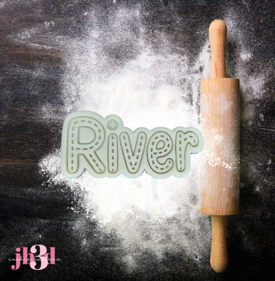 Custom - RIVER - Cutter & Embosser Stamp