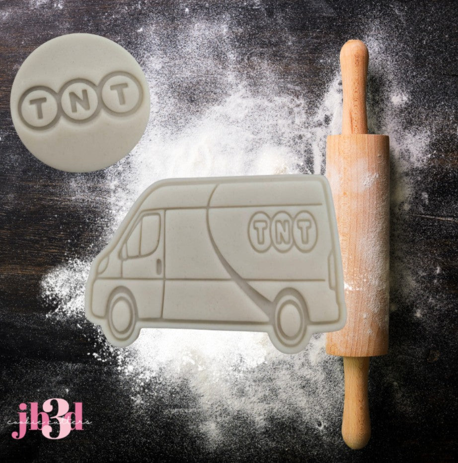 TNT Delivery Van & 70mm logo Embosser Stamp
