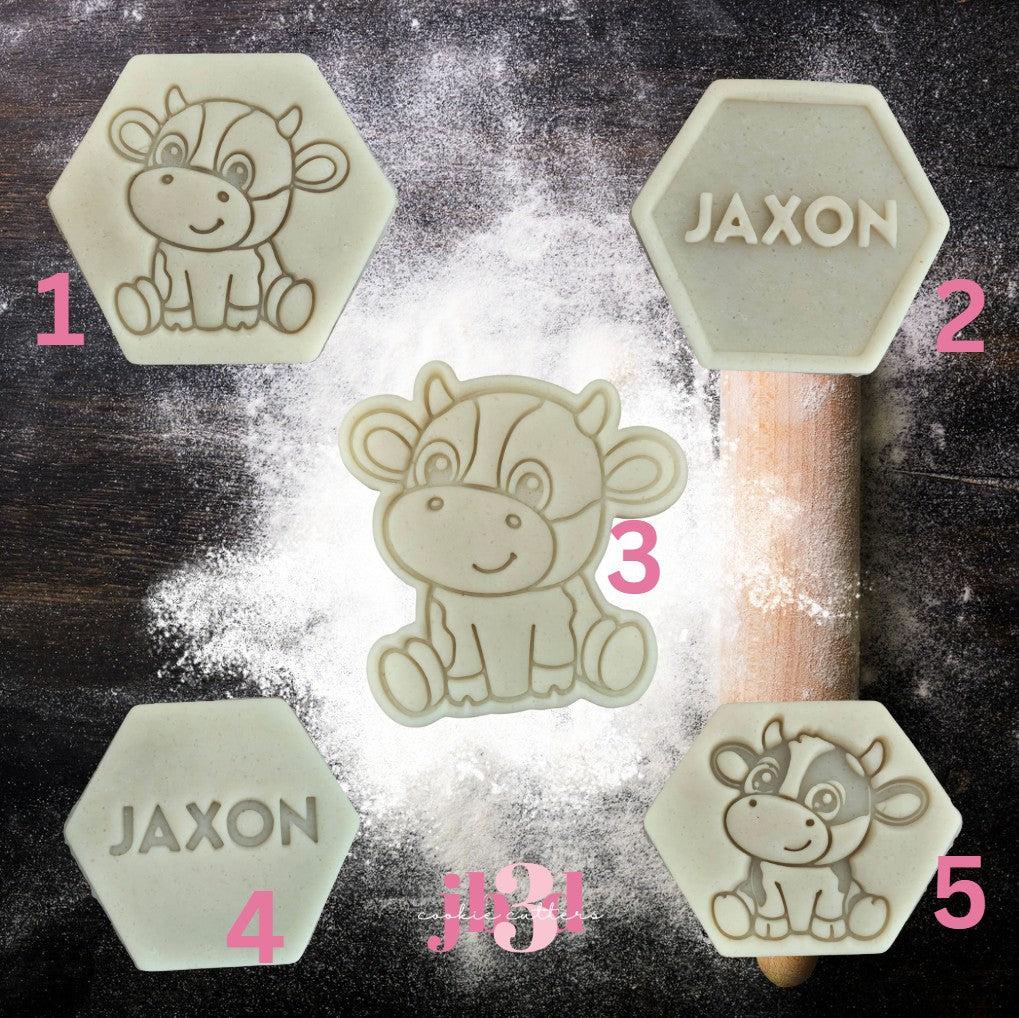 Custom name COW theme - Cutters & Stamps