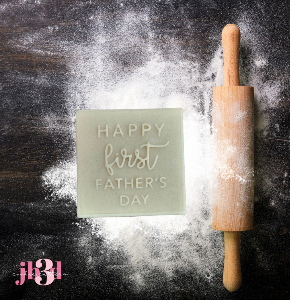 Happy first Fathers Day Cutter & Debosser Stamp