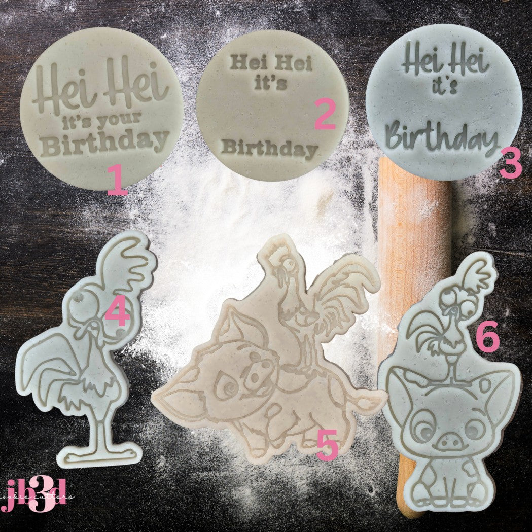 Hei Hei It's my birthday - Cutters & Embosser Stamps