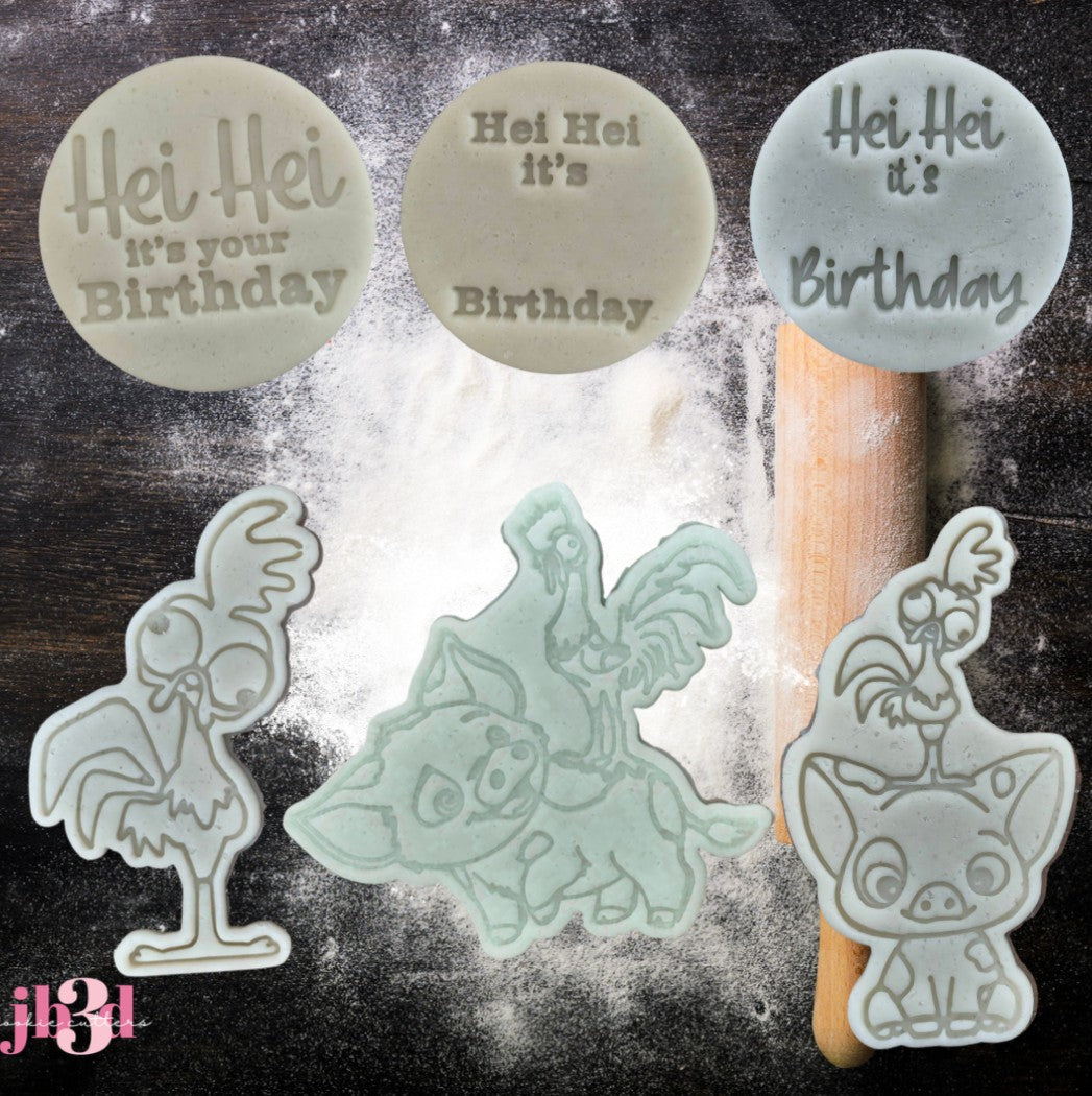 Hei Hei It's my birthday - Cutters & Embosser Stamps