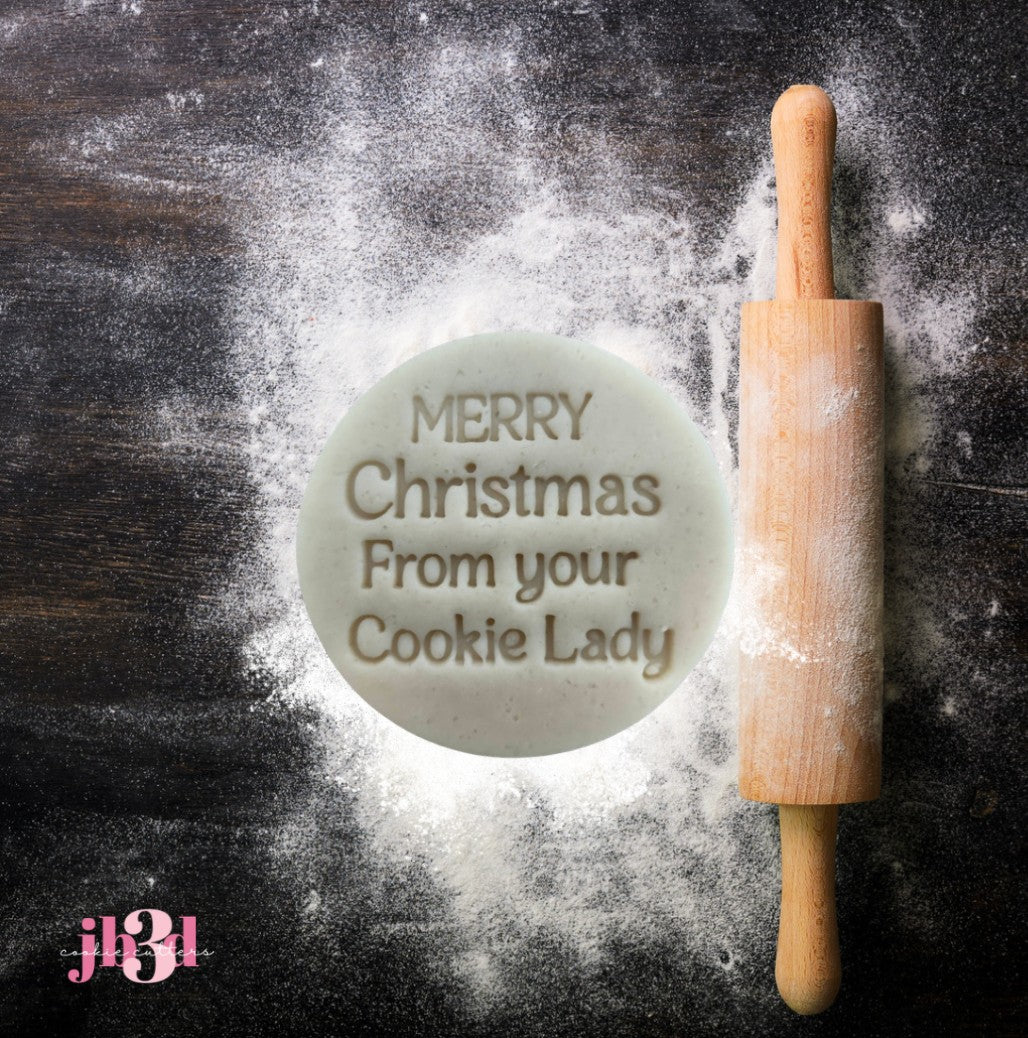 Merry Christmas from your Cookie Lady - 70mm Embosser Stamp