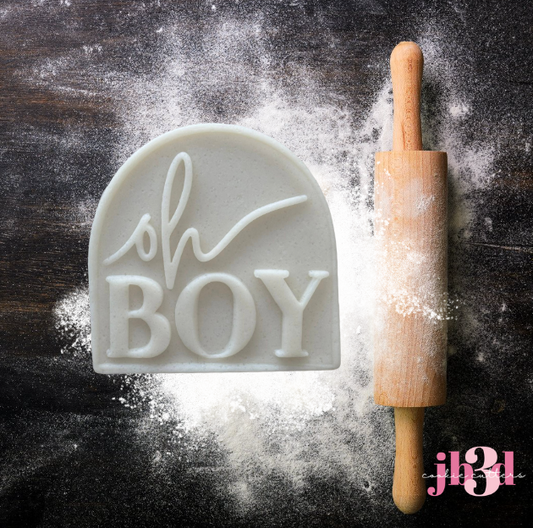 Oh Boy  Arch - Cutter & Debosser Stamp