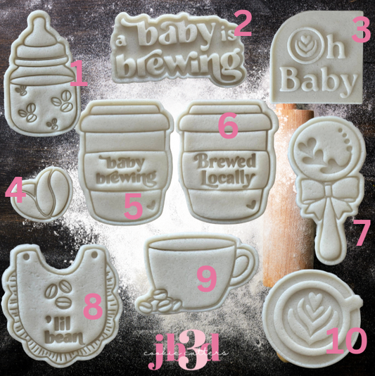 Baby is Brewing/Locally Brewed Coffee Cutters & Stamps