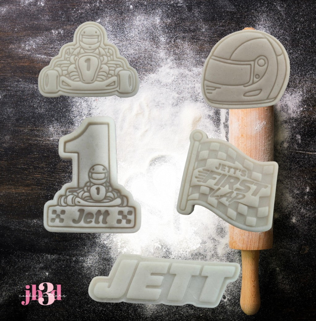 Jett's First Lap - Cutters & Embosser Stamps – jb3dcookiecutters