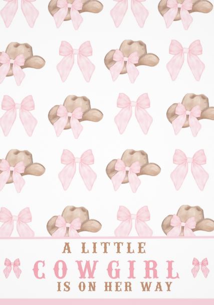 Cookie Backers - Double sided - A LITTLE COWGIRL IS ON HER WAY