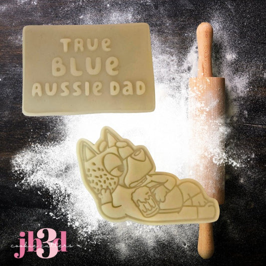 A True Blue Aussie Dad - Bluey - Cutters & Stamps
