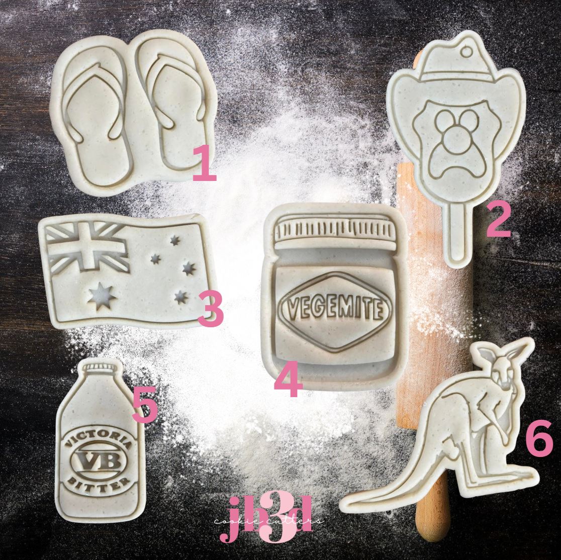 Australia Day Set - Cutters & Embosser Stamps