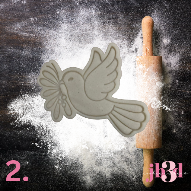 Christmas Doves - Cutters & Embosser Stamps