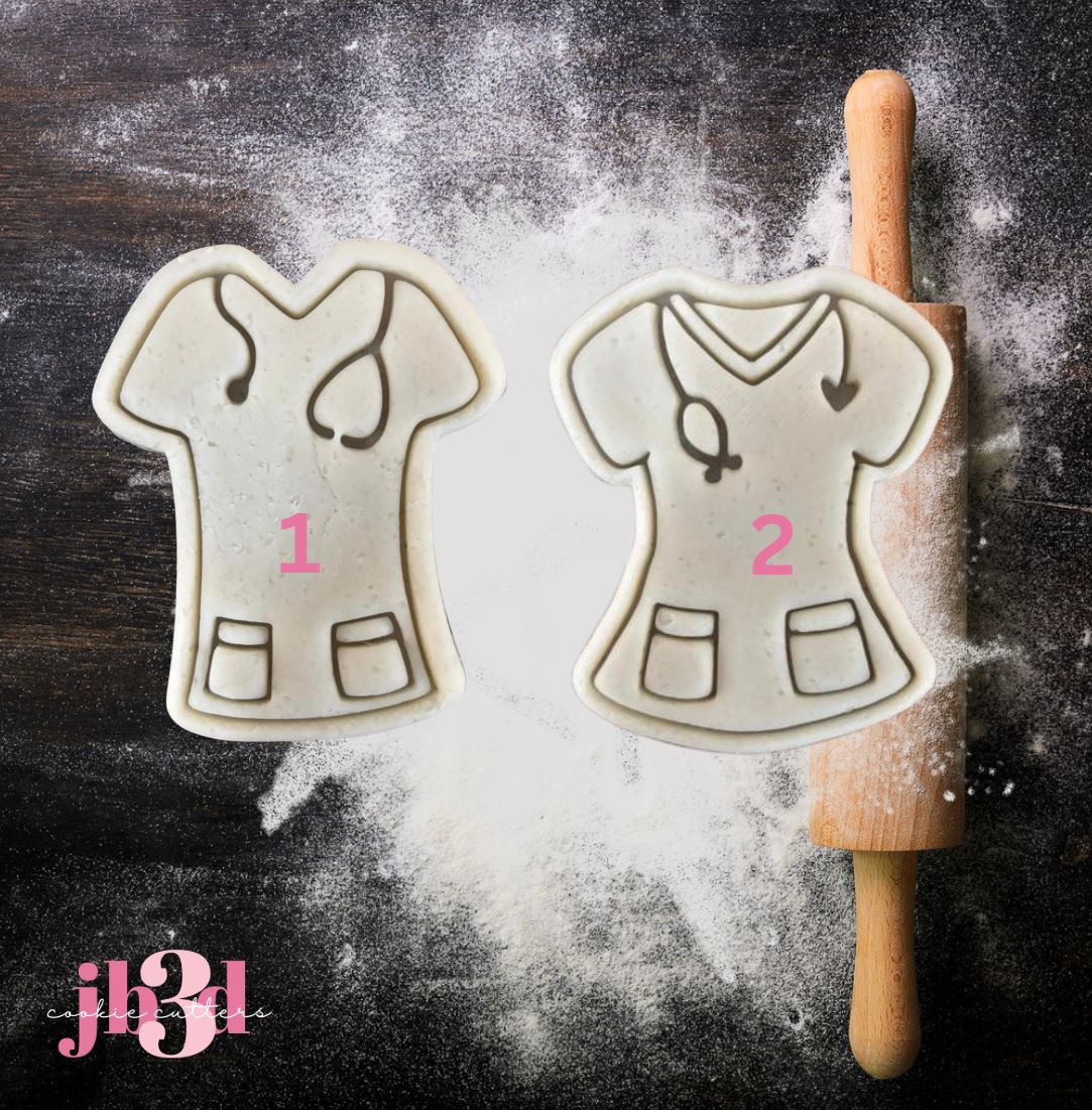 Nurse Unifroms 2 styles - Cutters & Embosser Stamps