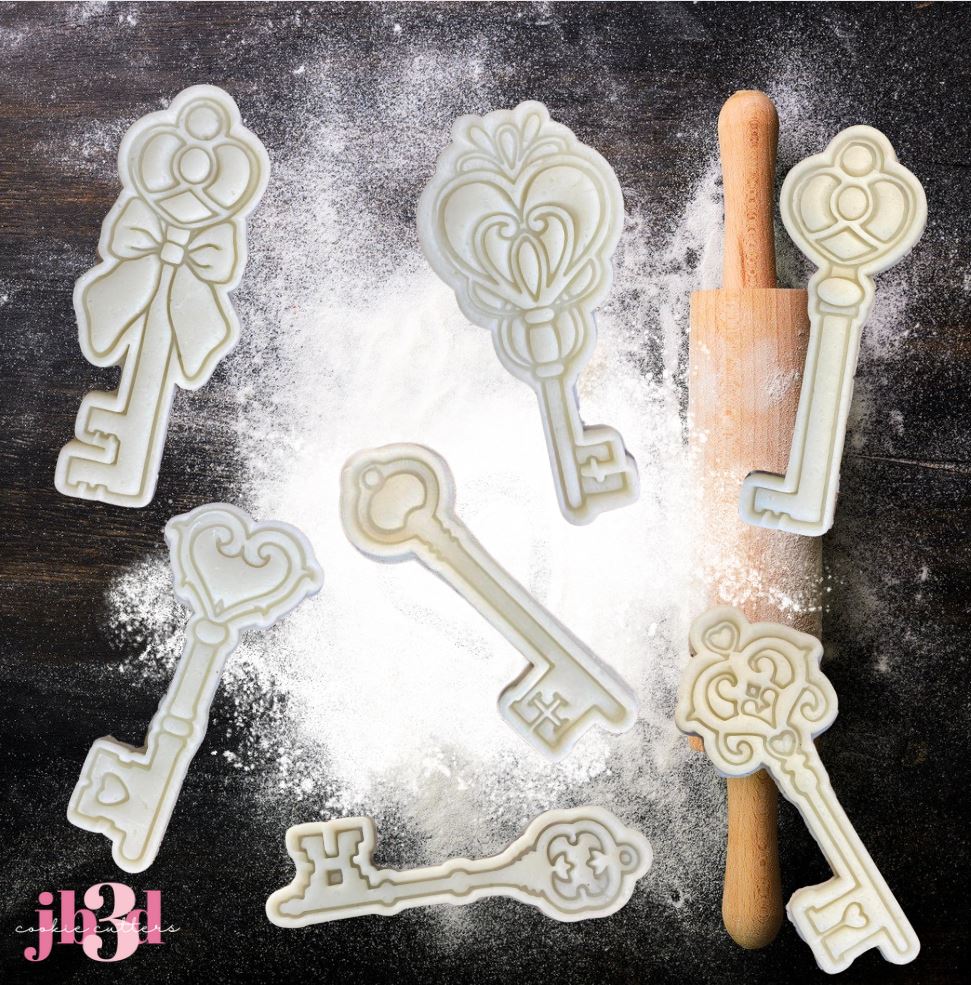 KEYS - 7 designs Cutters & Embosser Stamps – jb3dcookiecutters