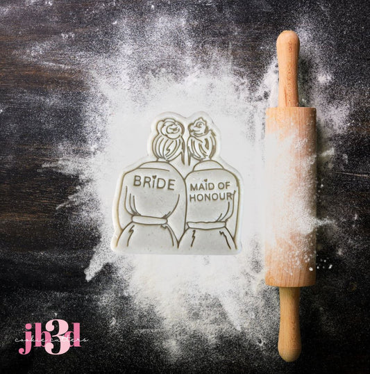 BRIDE - MAID OF HONIUR  Girls - Cutter & Embosser Stamp