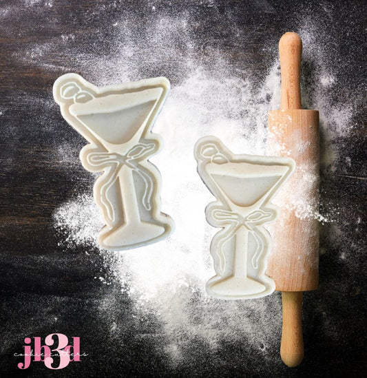 Martini Glass 90mm Debosser & stamp