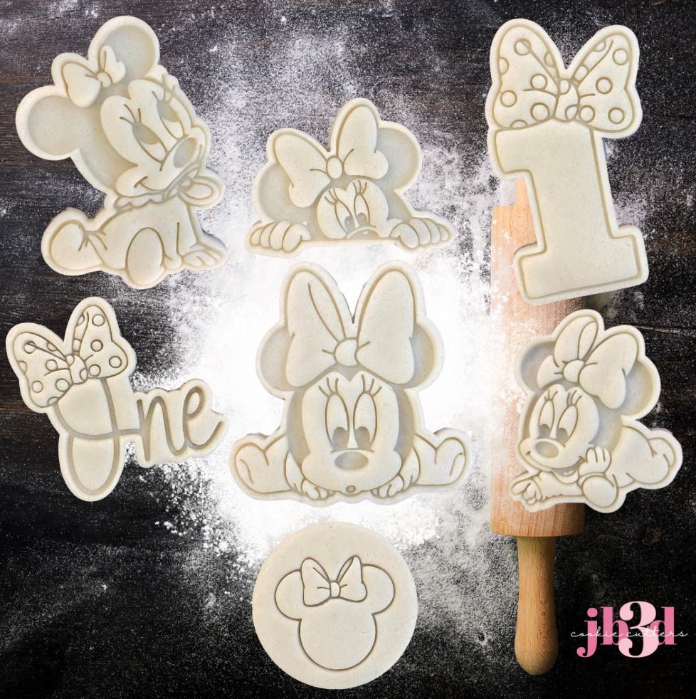 Minnie Mouse Baby - Cutters & Embossers – jb3dcookiecutters