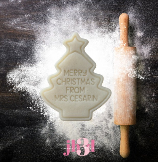 Custom Mini Christmas Tree - Cutter & Embosser Stamp