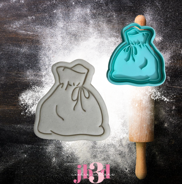 Present Bag /Sack - Cutter & Embosser Stamp