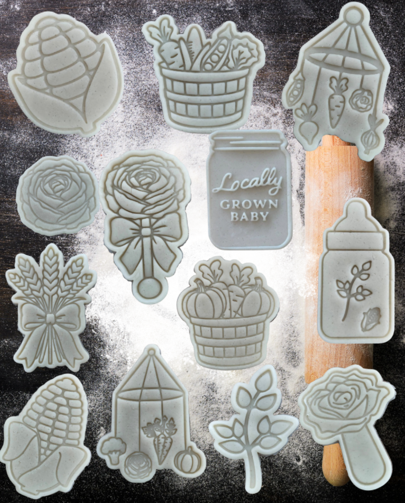 LOCALLY GROWN - Vegetable things - Cutters & Embosser Stamps