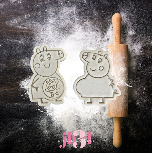 Peppa Pig Pregnant Mummy - Cutters & Embosser Stamps
