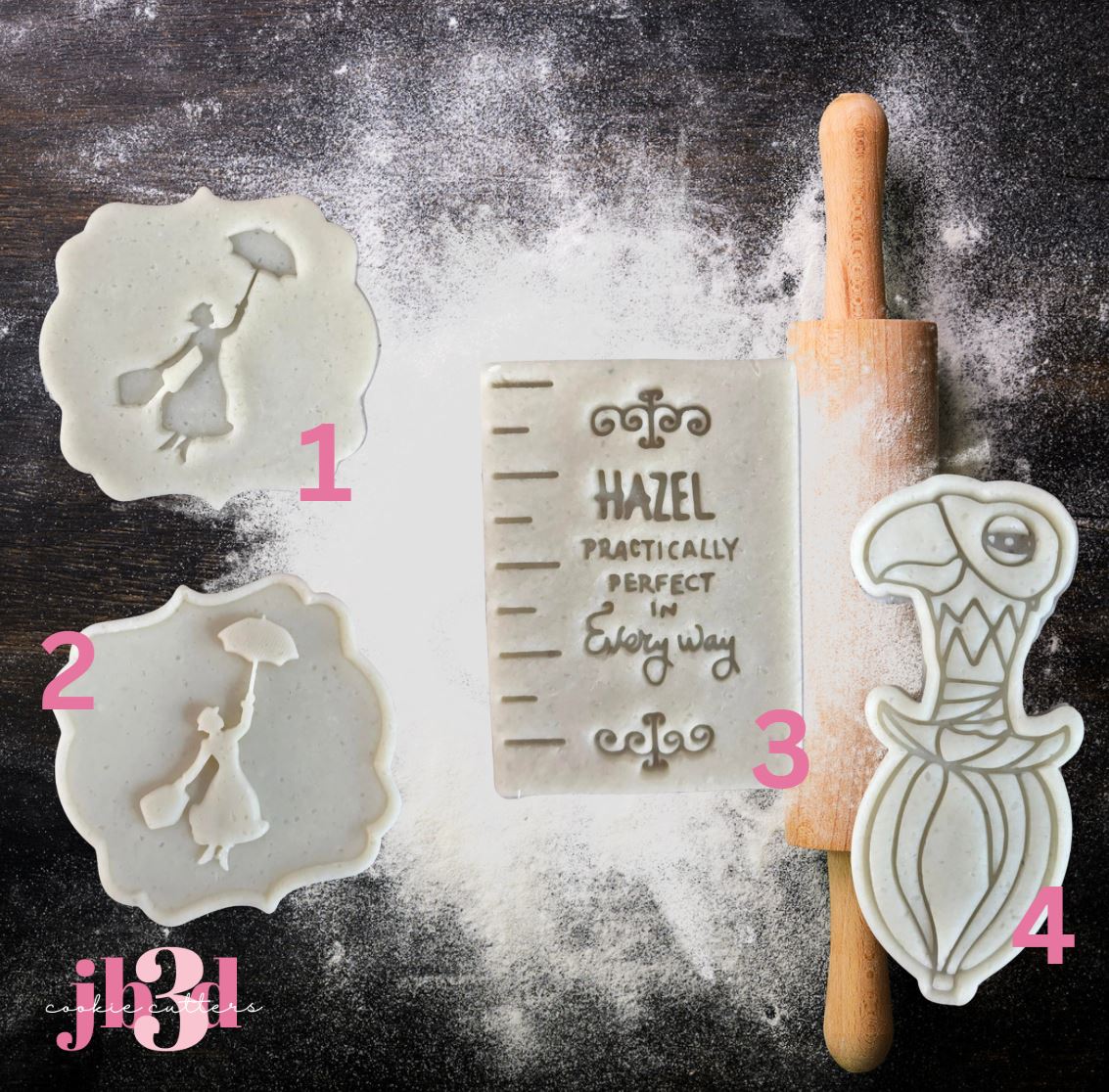 Custom MAry Poppins Cutters & Stamps