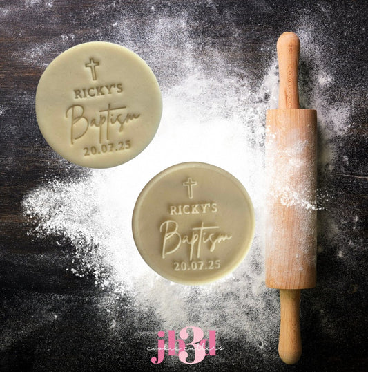 Custom Baptism- 70mm round Embosser Debosser