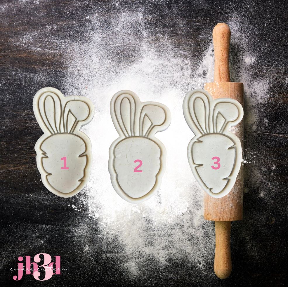 Chubby Carrots x 3 - Cutters & Embosser Stamps