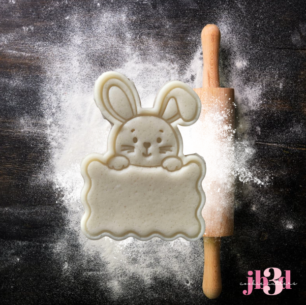 Easter Bunny Sign DIY - Cutter & Embosser Stamp