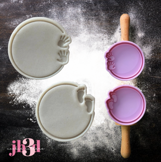 Circular Baby Hands and Feet - Cutters & Embosser Stamps