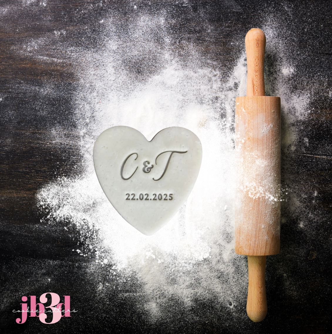 C & T Custom Heart 80mm Cutter & Stamp