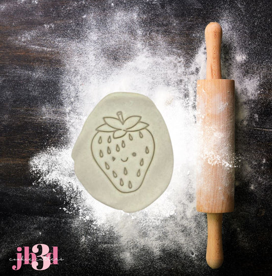 Smiling Strawberry - Cutter & Embosser Stamp