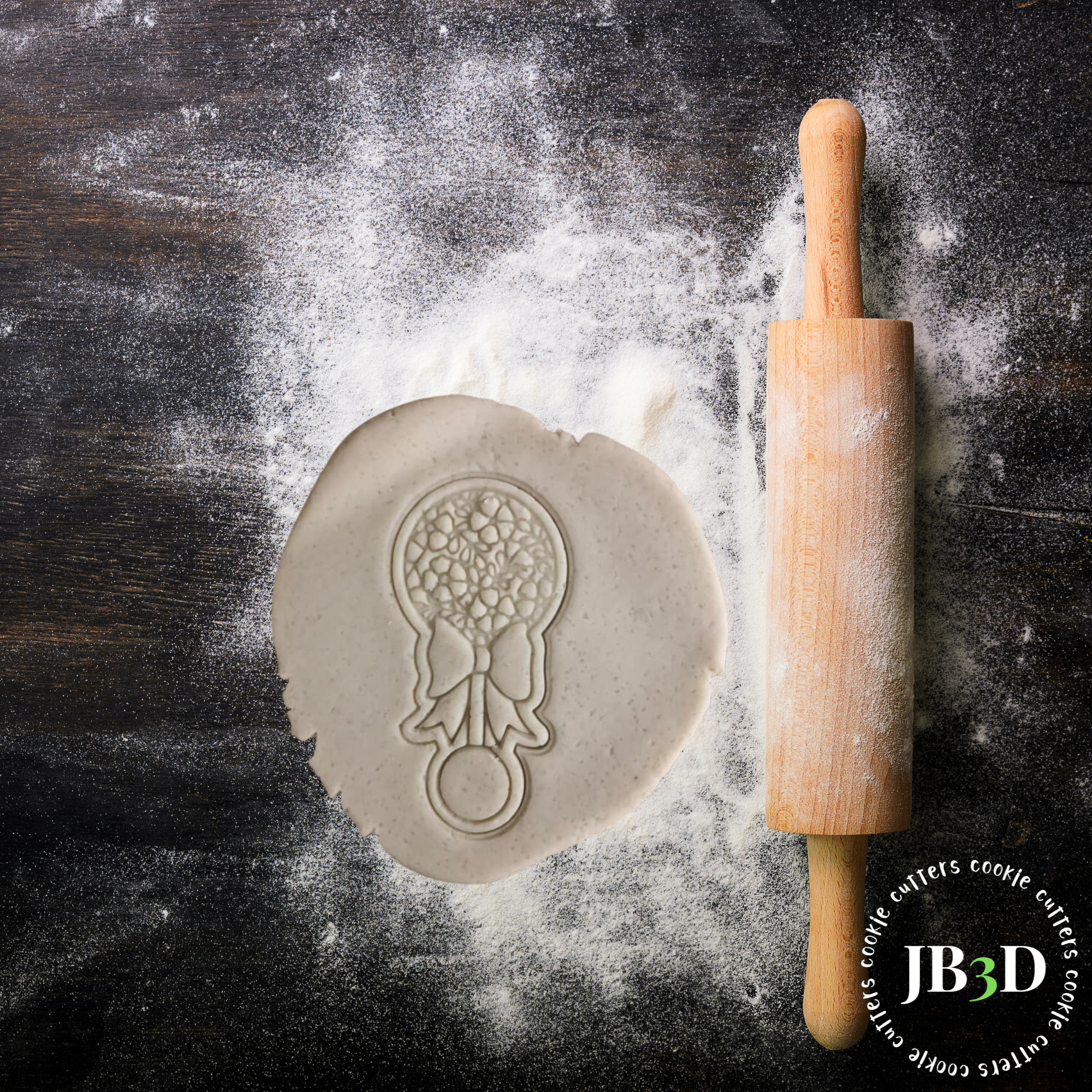 Floral Baby Rattle - Cutter & Embosser – jb3dcookiecutters