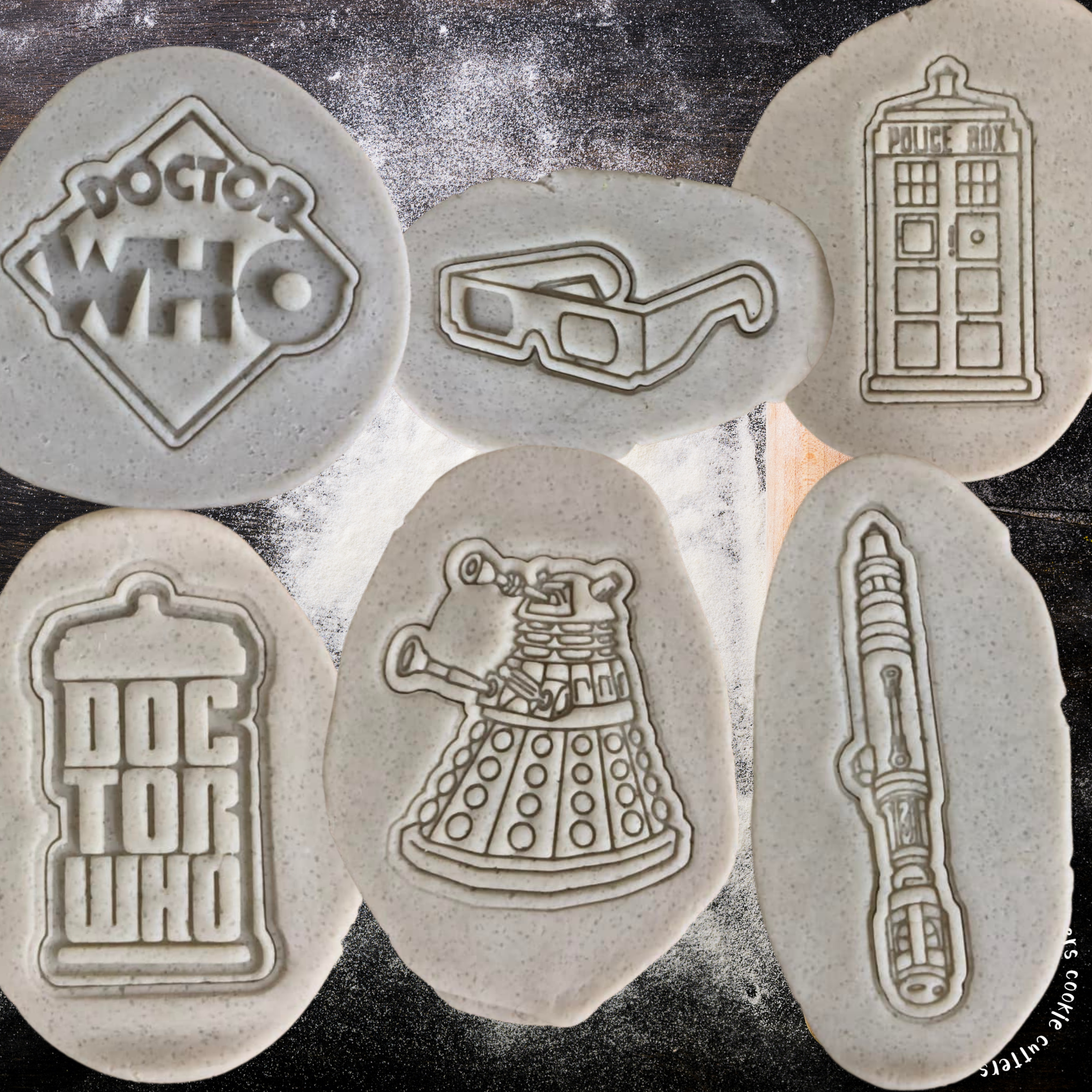 DR WHO - Cutters & Embossers – jb3dcookiecutters