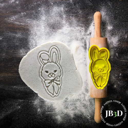 Boss Embossers Rabbit Rabbit with bow Cutter/Embosser – jb3dcookiecutters