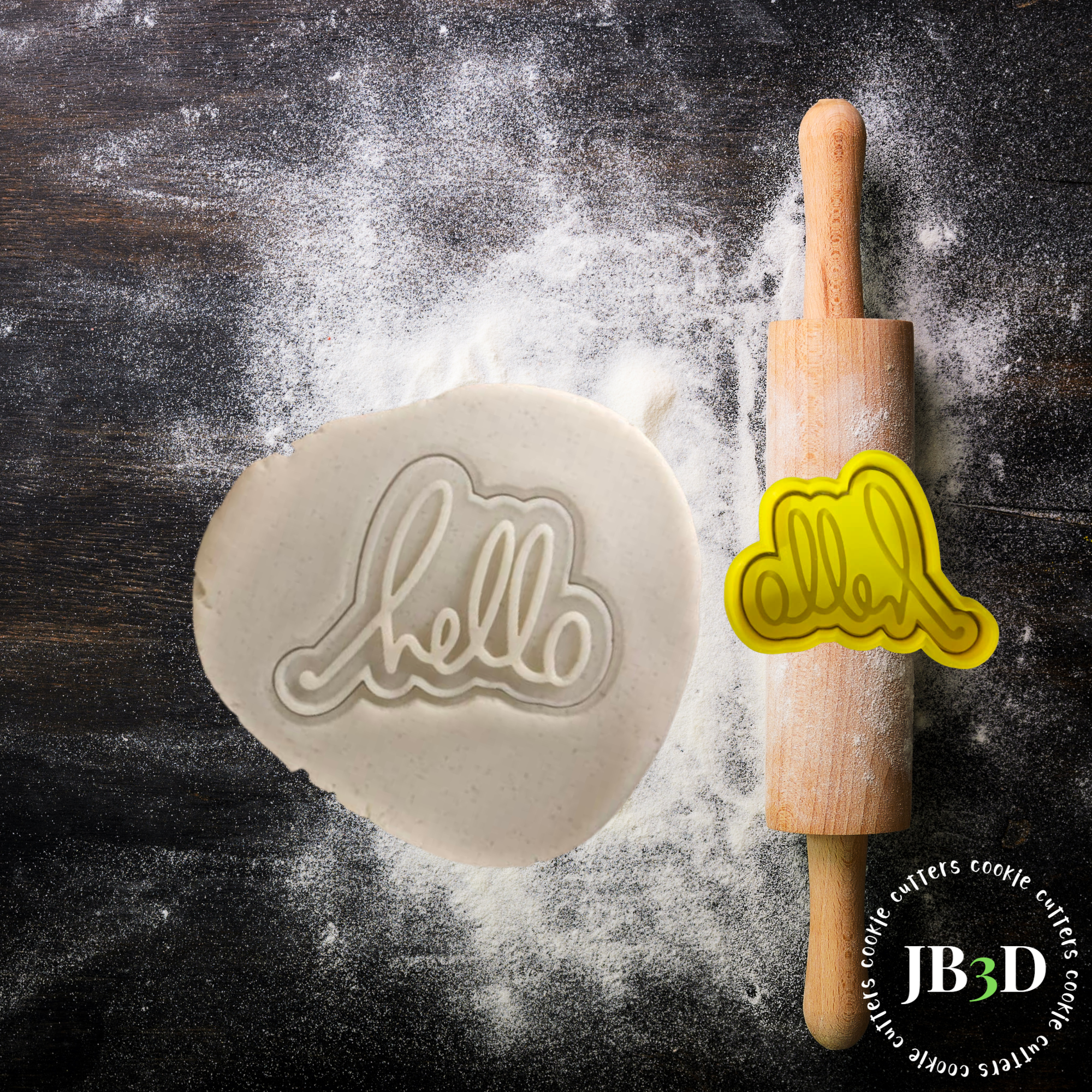 HELLO - Cutter/Embosser – jb3dcookiecutters