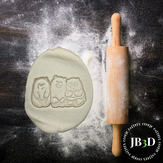 WE BARE BEARS Cookie Cutter & stamp
