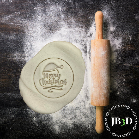 MERRY CHRISTMAS hat  Stamp