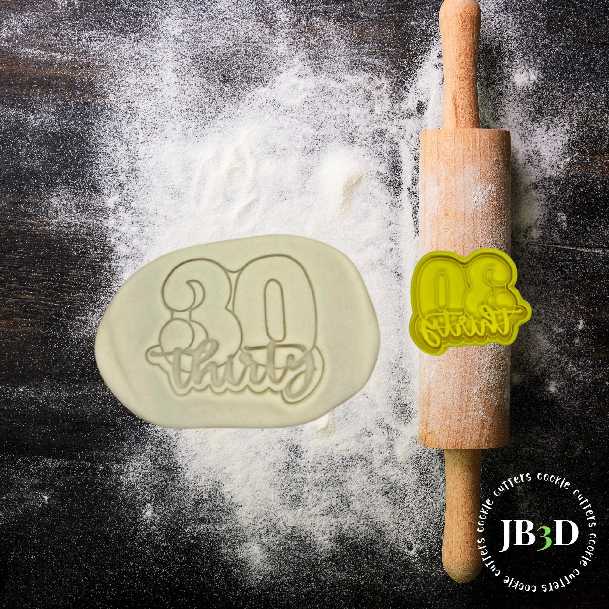 THIRTY 30 Cookie Cutter & stamp – jb3dcookiecutters