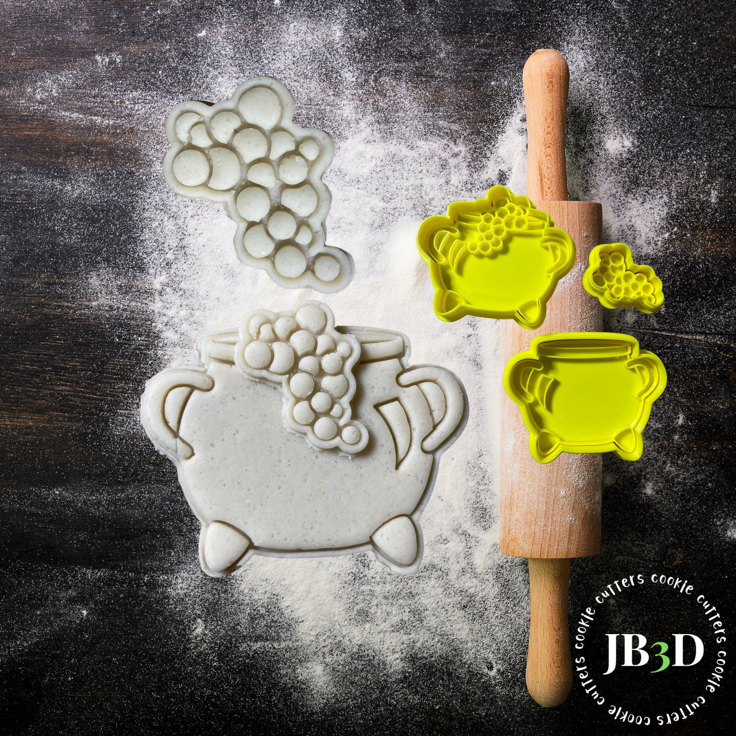 WITCHES COULDRONS Cookie Cutter and Embosser Stamp